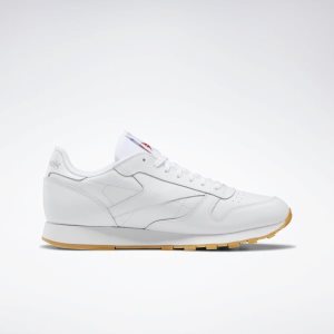 Adidasy Męskie Reebok Classic Leather Vector Białe/Jasny Czerwone/Niebieskie PL 25GZKJI